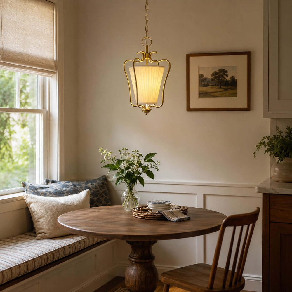 Marcella Pendant Light - Pleated Fabric Vintage Pendant Lamp | Vinlighting
