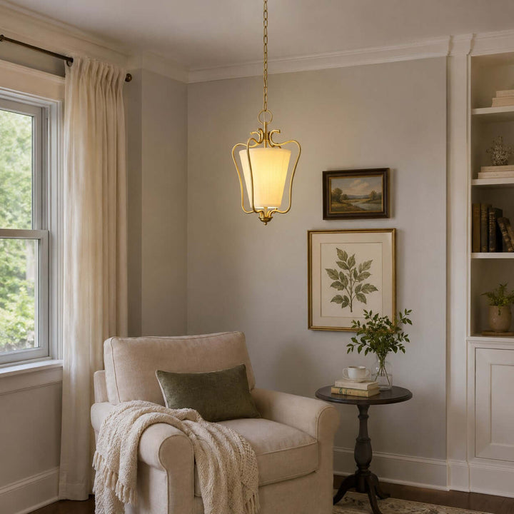 Marcella Pendant Light - Pleated Fabric Vintage Pendant Lamp | Vinlighting