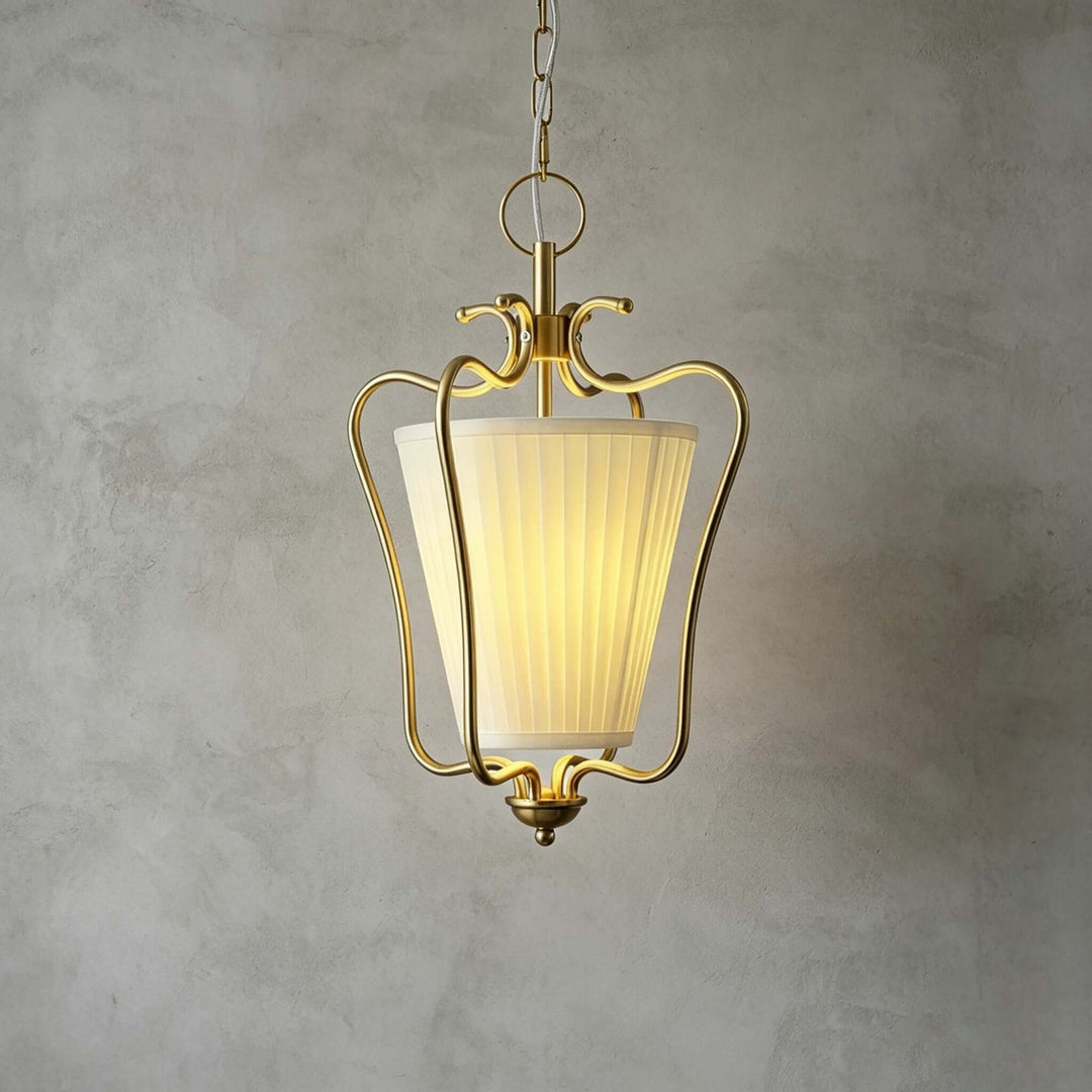 Marcella Pendant Light - Pleated Fabric Vintage Pendant Lamp | Vinlighting