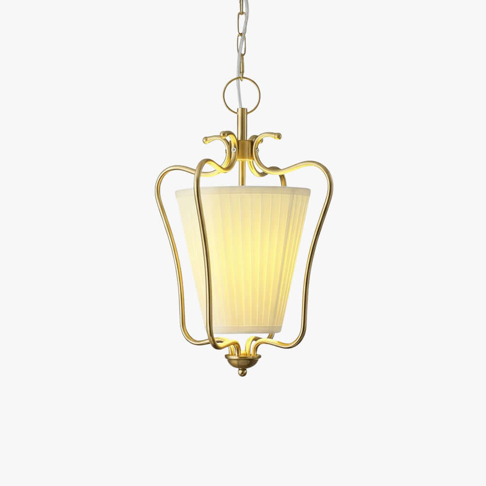 Marcella Pendant Light - Pleated Fabric Vintage Pendant Lamp | Vinlighting