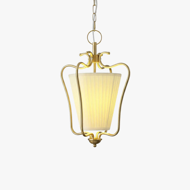 Marcella Pendant Light - Pleated Fabric Vintage Pendant Lamp | Vinlighting