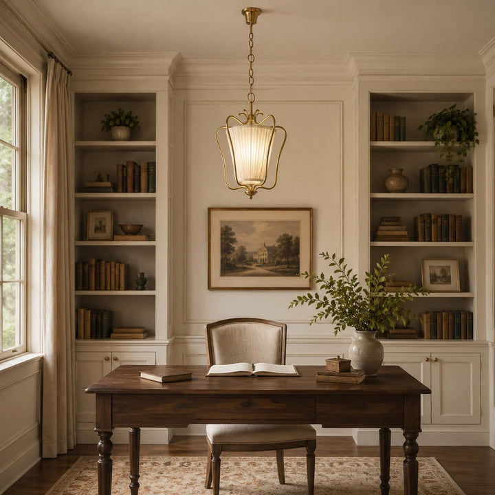 Marcella Pendant Light - Pleated Fabric Vintage Pendant Lamp | Vinlighting
