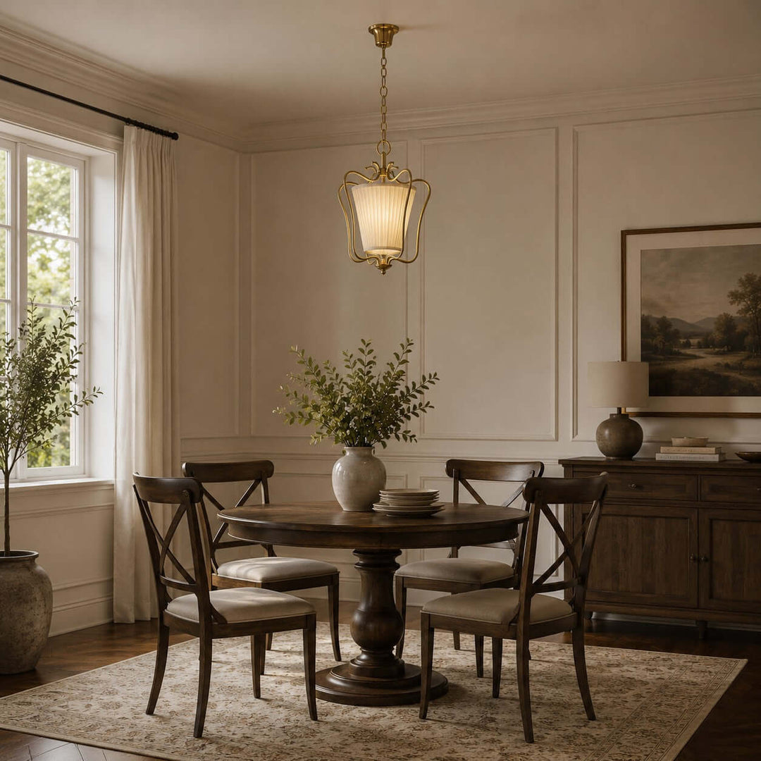 Marcella Pendant Light - Pleated Fabric Vintage Pendant Lamp | Vinlighting
