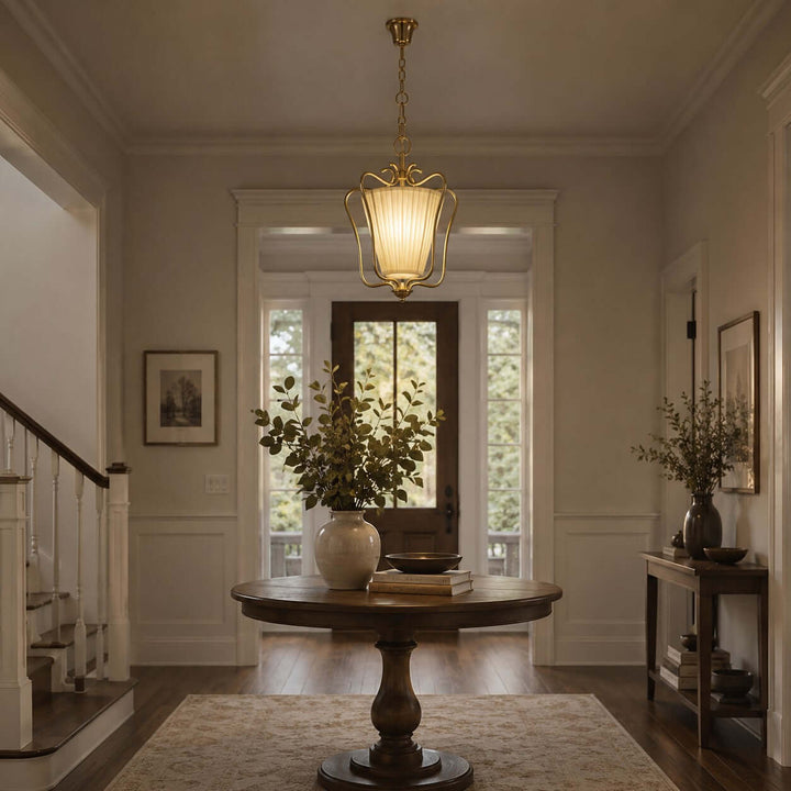 Marcella Pendant Light - Pleated Fabric Vintage Pendant Lamp | Vinlighting