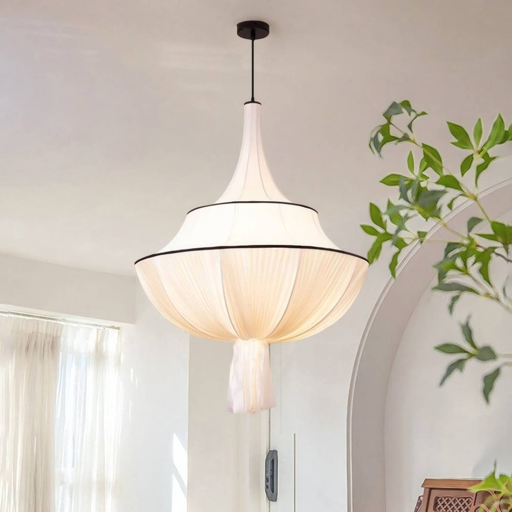 Marianna Pendant Lamp – Mid Century White Fabric for Modern Bedroom | Vinlighting