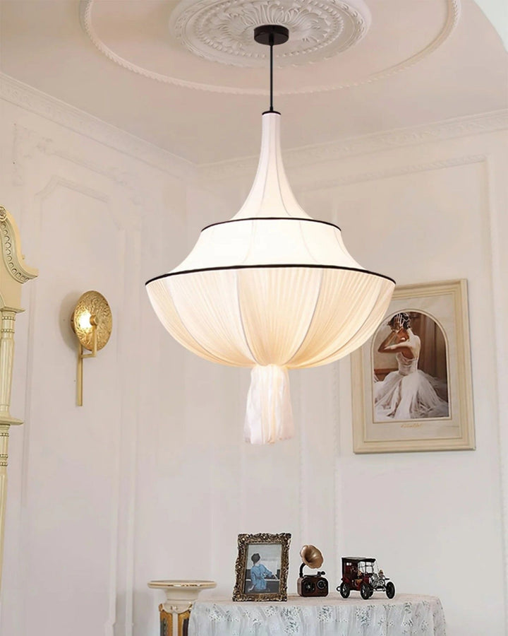 Marianna Pendant Lamp – Mid Century White Fabric for Modern Bedroom | Vinlighting