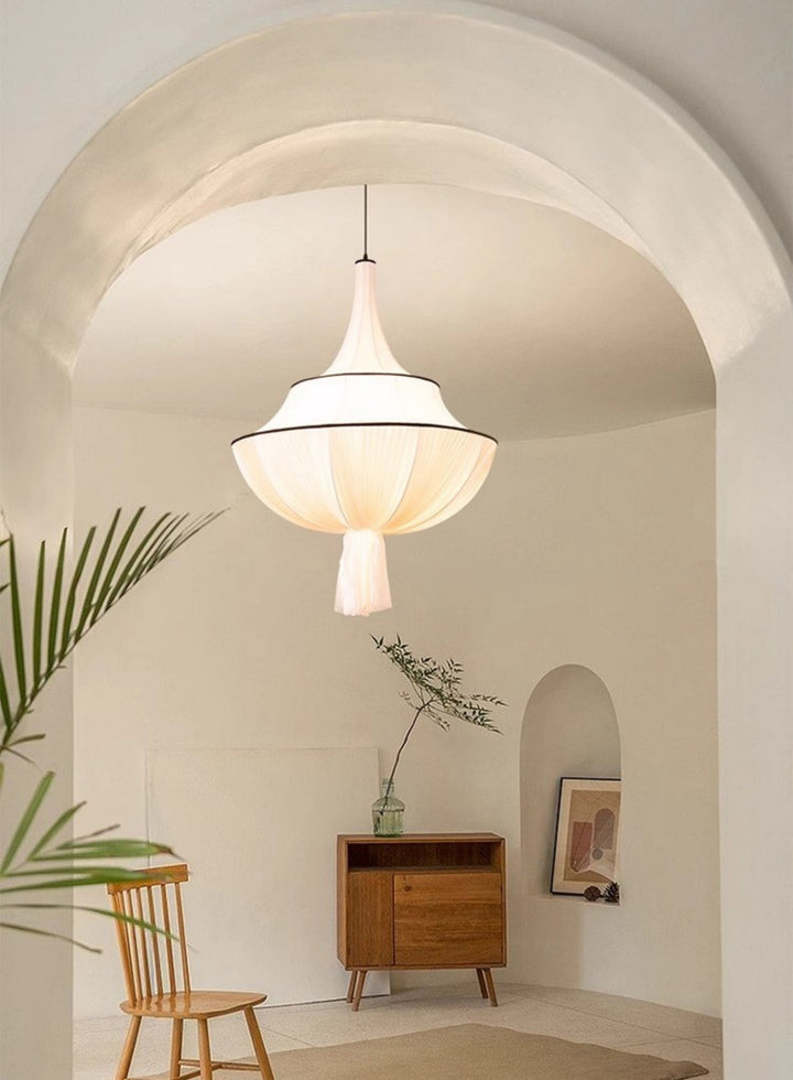 Marianna Pendant Lamp – Mid Century White Fabric for Modern Bedroom | Vinlighting
