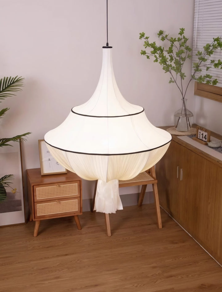 Marianna Pendant Lamp – Mid Century White Fabric for Modern Bedroom | Vinlighting