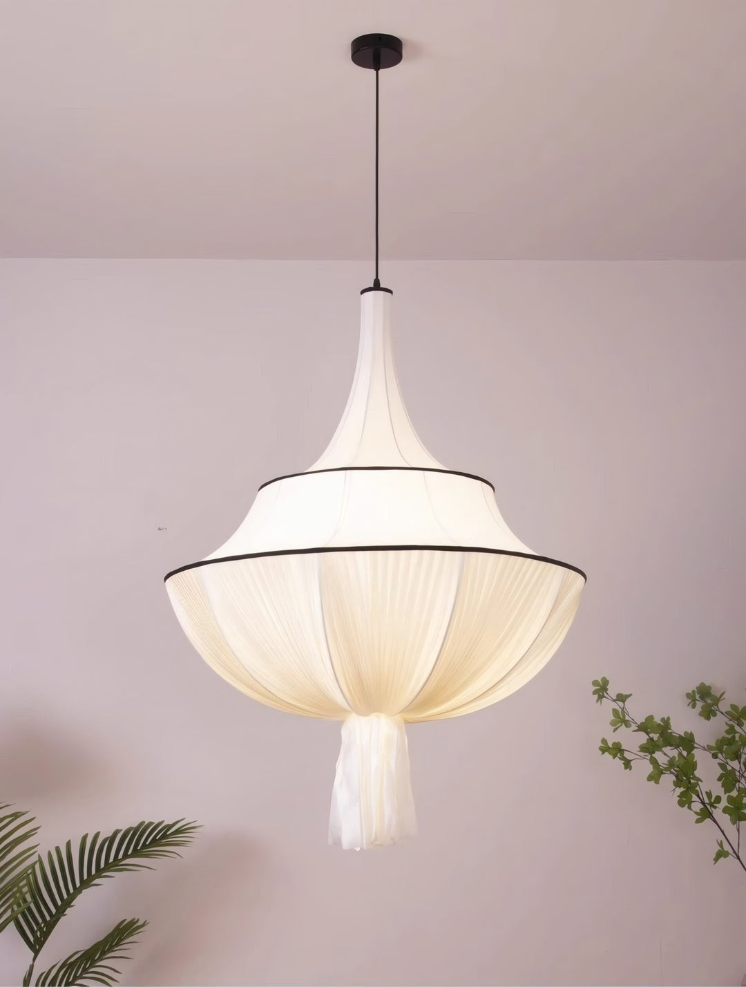 Marianna Pendant Lamp – Mid Century White Fabric for Modern Bedroom | Vinlighting