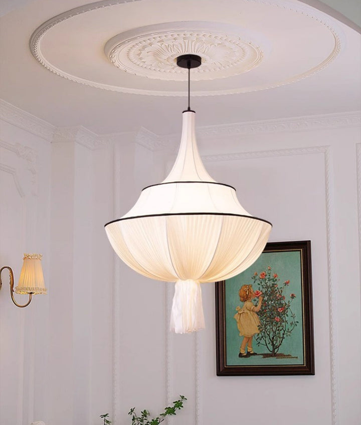 Marianna Pendant Lamp – Mid Century White Fabric for Modern Bedroom | Vinlighting