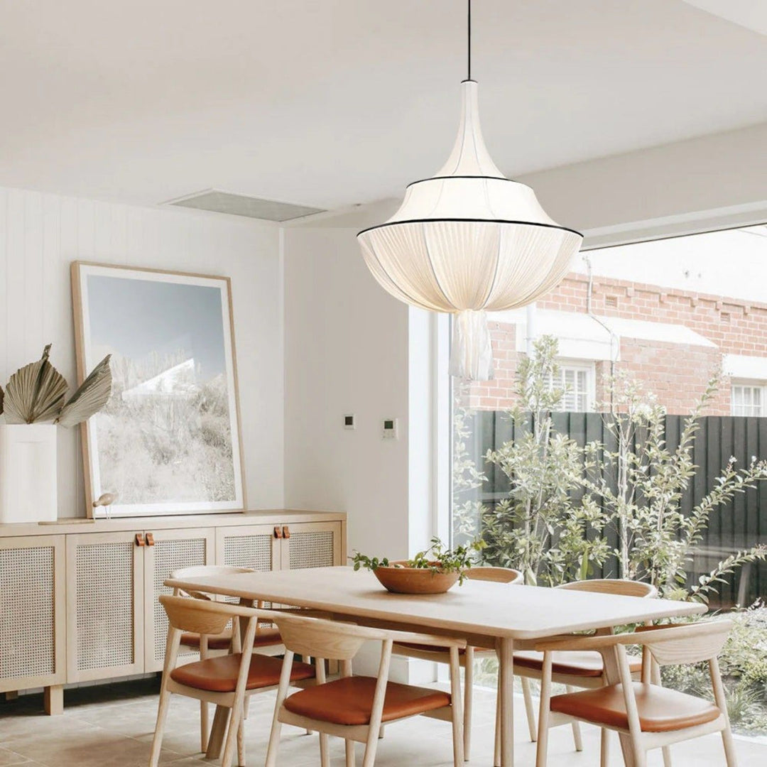 Marianna Pendant Lamp – Mid Century White Fabric for Modern Bedroom | Vinlighting
