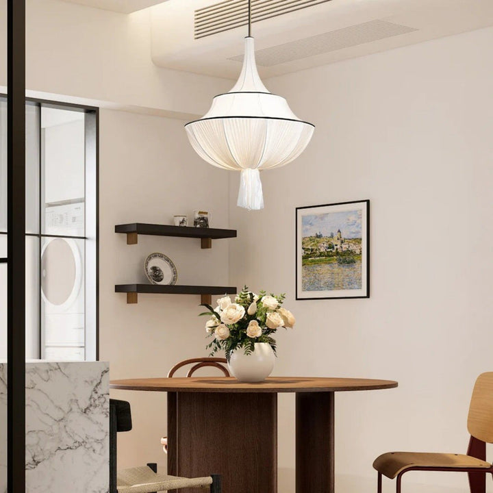 Marianna Pendant Lamp – Mid Century White Fabric for Modern Bedroom | Vinlighting