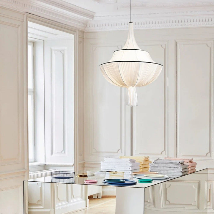 Marianna Pendant Lamp – Mid Century White Fabric for Modern Bedroom | Vinlighting