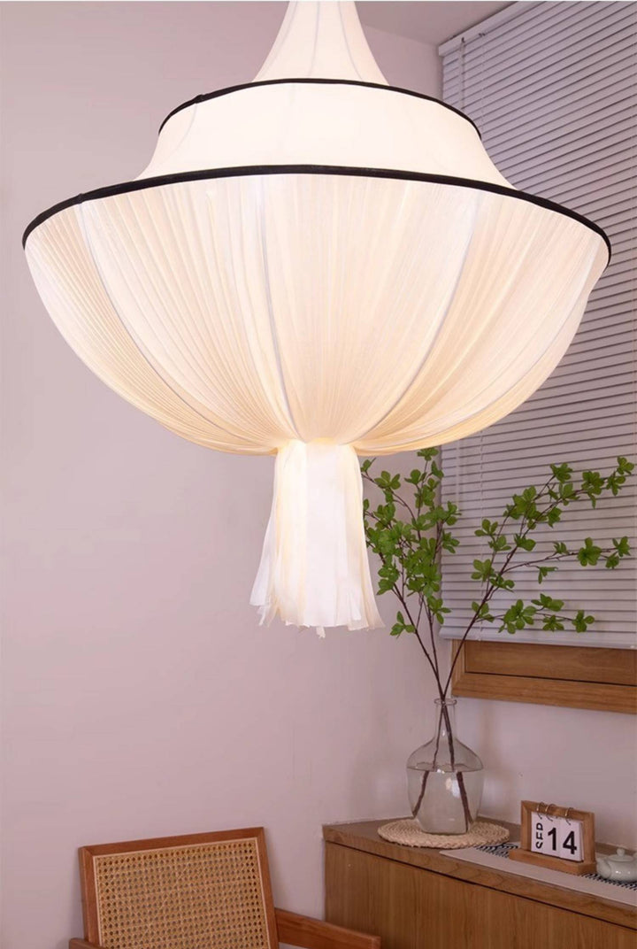 Marianna Pendant Lamp – Mid Century White Fabric for Modern Bedroom | Vinlighting