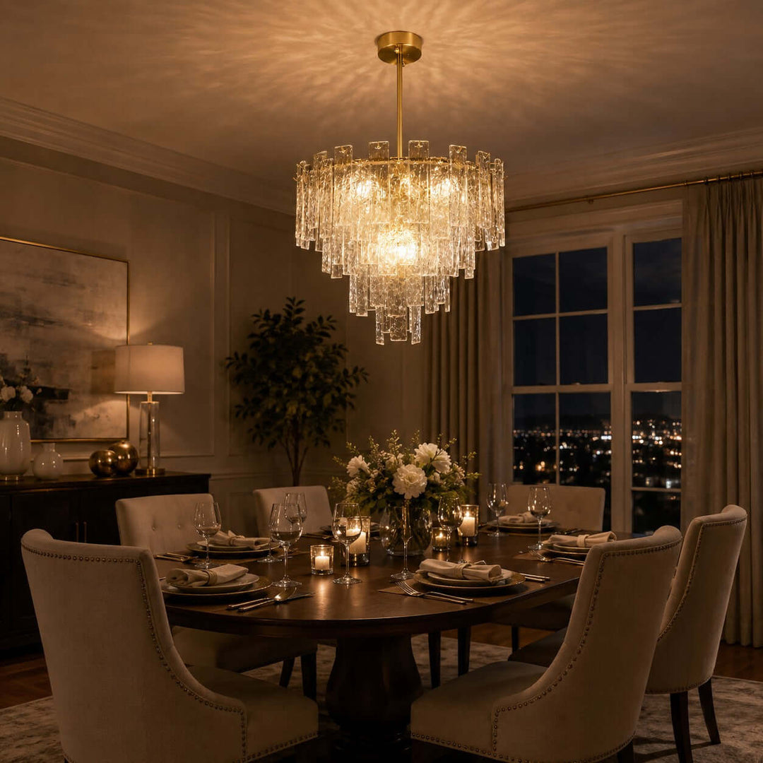 Marielle Chandelier for French Modern Dining Room Lighting Today