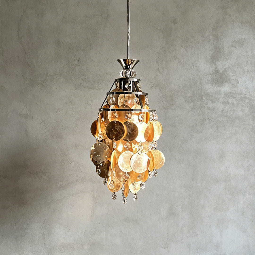 Marielle Shell Pendant Light for Cream French Bedroom Decor Style | Vinlighting