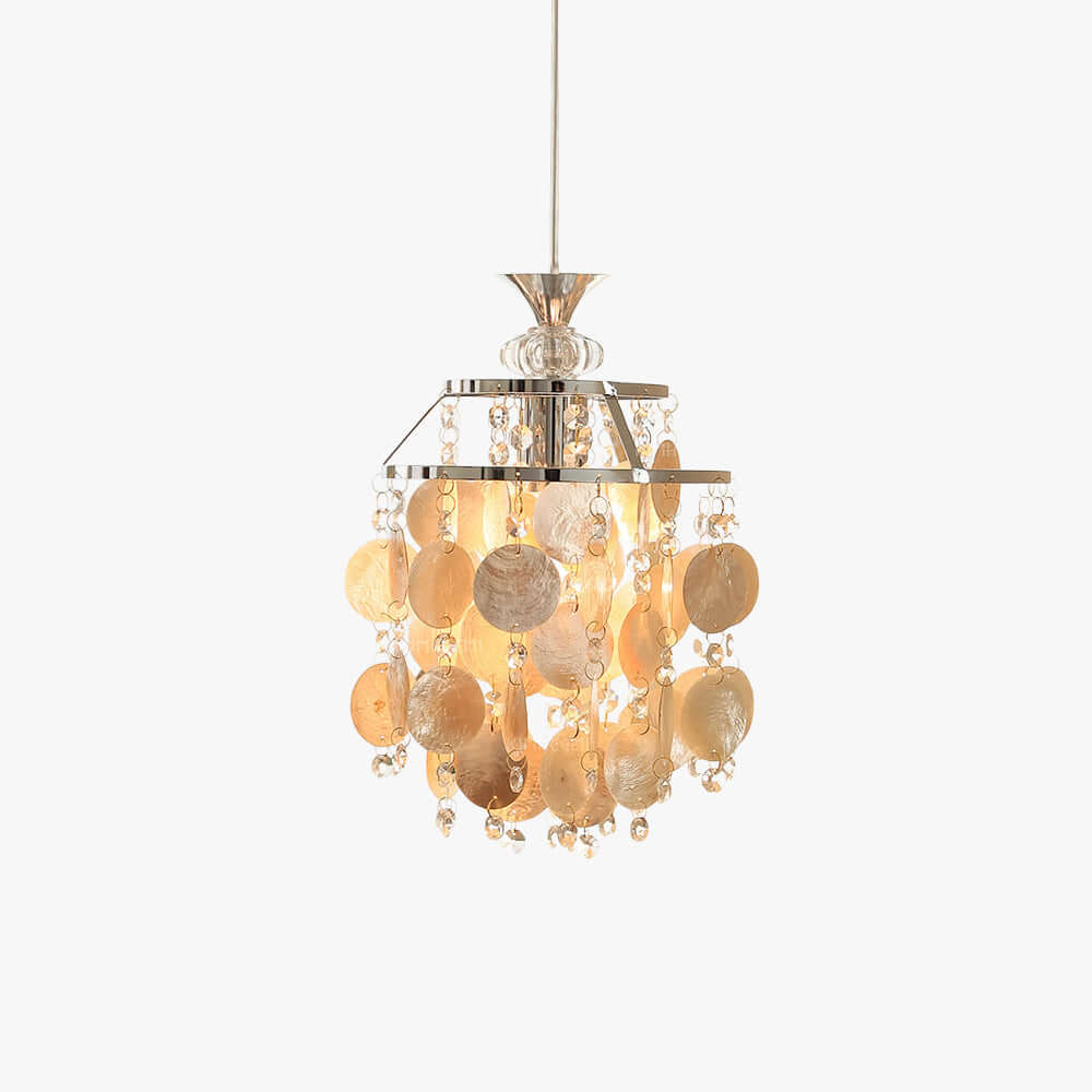 Marielle Shell Pendant Light for Cream French Bedroom Decor Style | Vinlighting