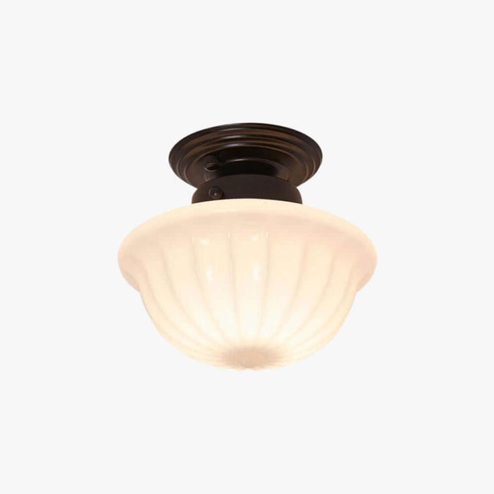 Mariven Flush Mount Light - French Cream Glass Hallway Fixture | Vinlighting