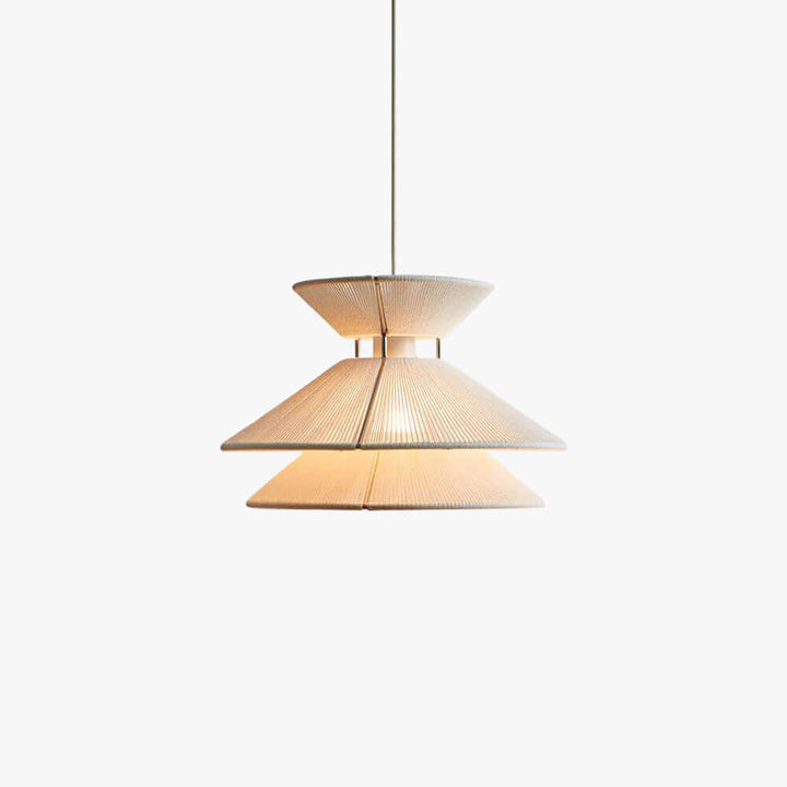 Marlow Minimalist Japandi Pendant Light - Cotton Dining Room Lamp | Vinlighting