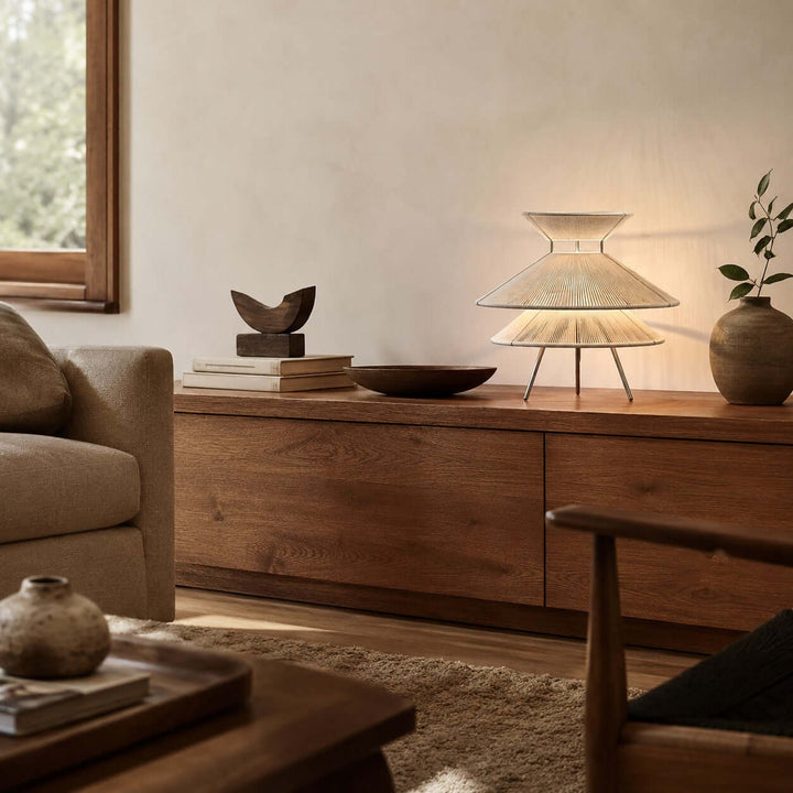 Marlow Table Lamp - Minimalist Wabi Sabi Cotton Thread Table Lamp | Vinlighting