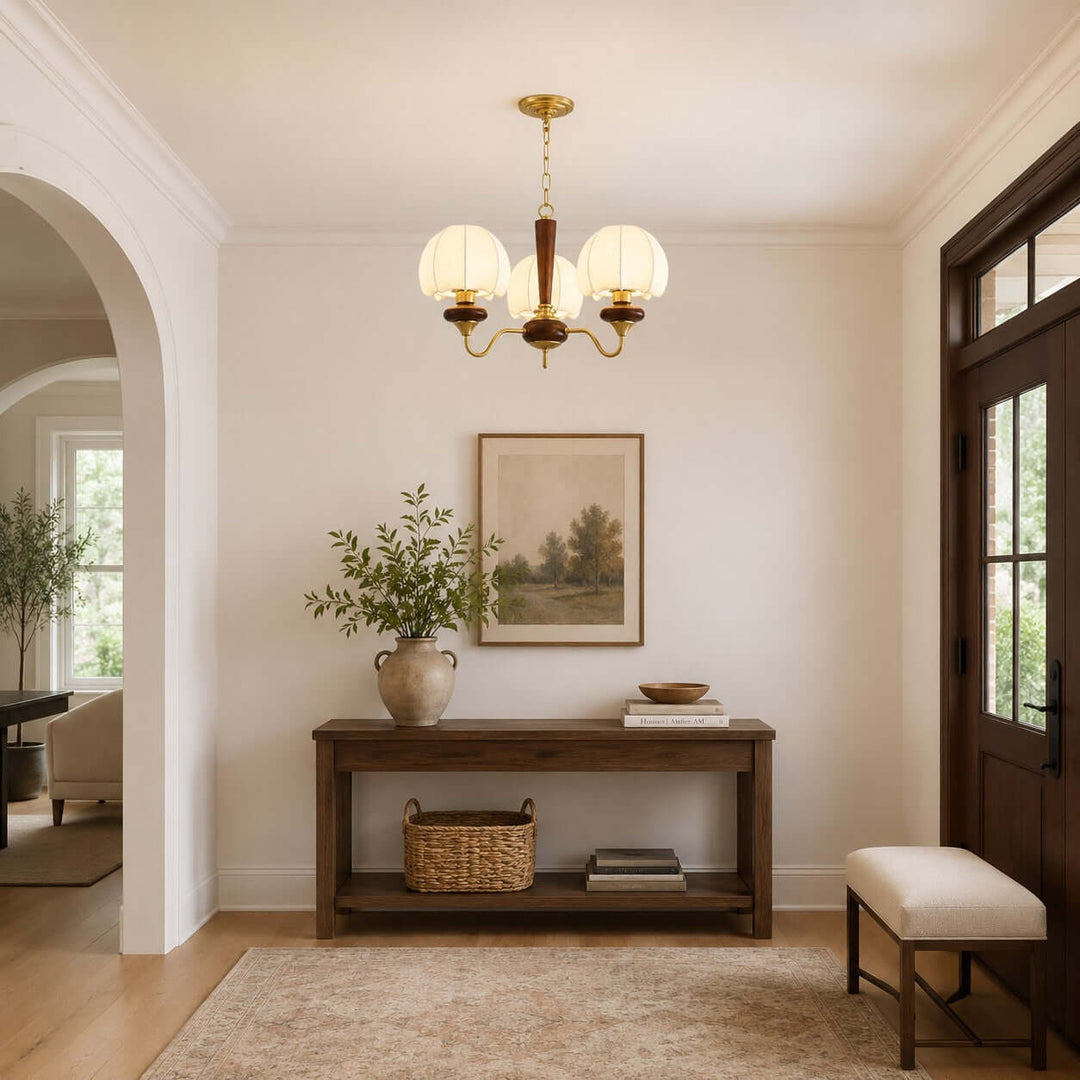 Marvelle Chandelier – American Vintage Fabric Mushroom Dining Lighting | Vinlighting