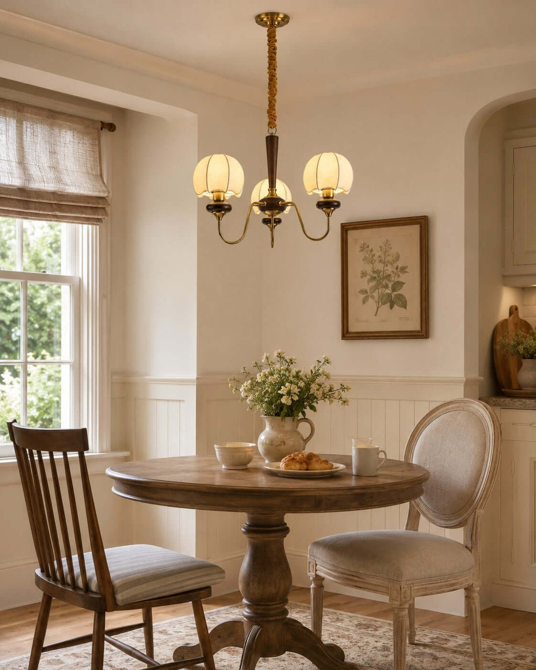 Marvelle Chandelier – American Vintage Fabric Mushroom Dining Lighting | Vinlighting