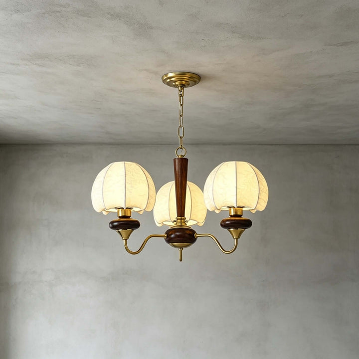 Marvelle Chandelier – American Vintage Fabric Mushroom Dining Lighting | Vinlighting