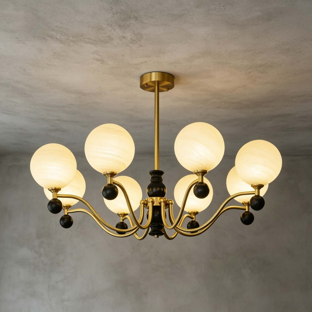 Marvello Chandelier - Vintage Glass Dining Room Chandelier Lamp | Vinlighting
