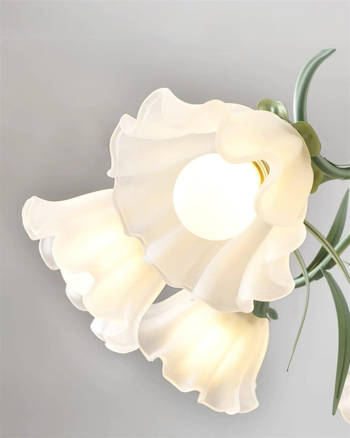 Maysea Lily Flower Chandelier | Vintage Green Shabby Chic Lighting | Vinlighting | Vinlighting