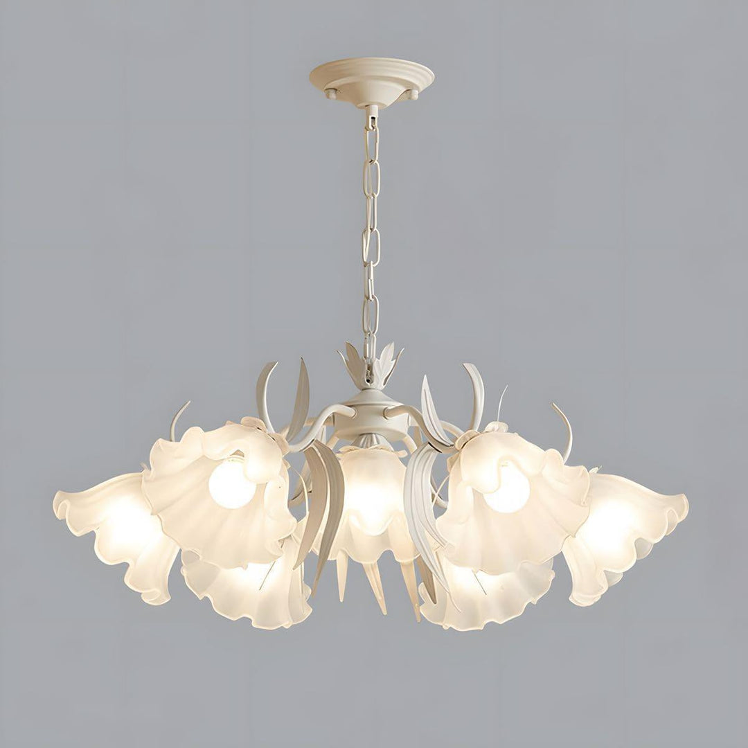 Maysea Lily Flower Chandelier | Vintage Green Shabby Chic Lighting | Vinlighting | Vinlighting
