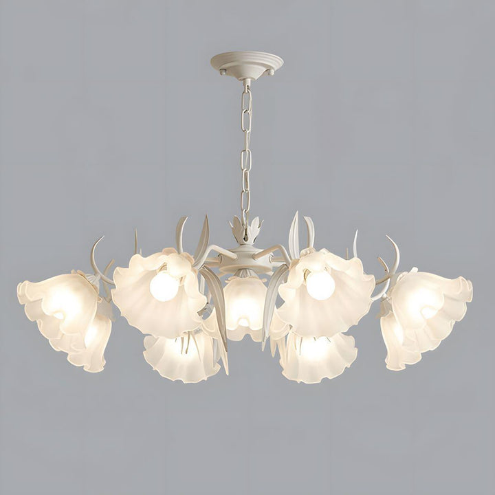 Maysea Lily Flower Chandelier | Vintage Green Shabby Chic Lighting | Vinlighting | Vinlighting