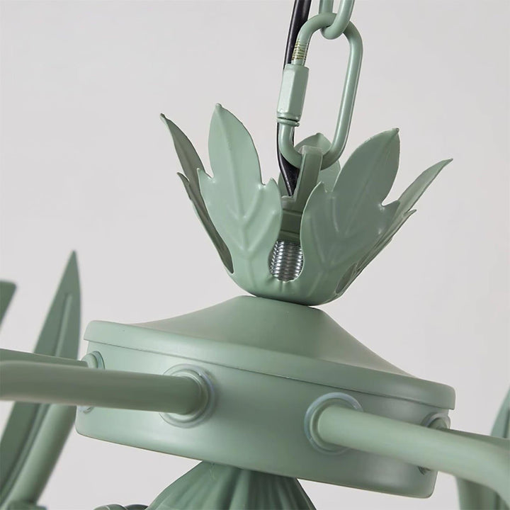 Maysea Lily Flower Chandelier | Vintage Green Shabby Chic Lighting | Vinlighting | Vinlighting