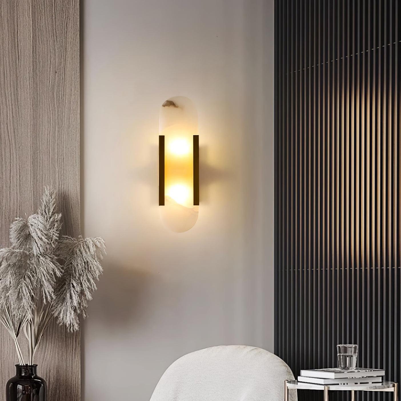 Melange Elongated Alabaster Wall Sconce - Vinlighting