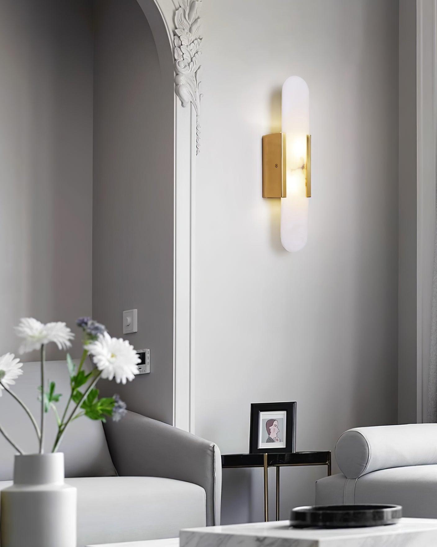 Melange Elongated Alabaster Wall Sconce - Vinlighting