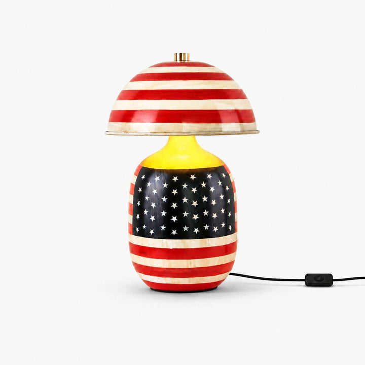 Merova Vintage Stars and Stripes Ceramic Lighting for Bedside