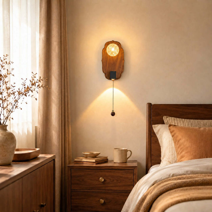 Merrin Wood Wall Sconce for Bedroom Reading and Hallway Walls