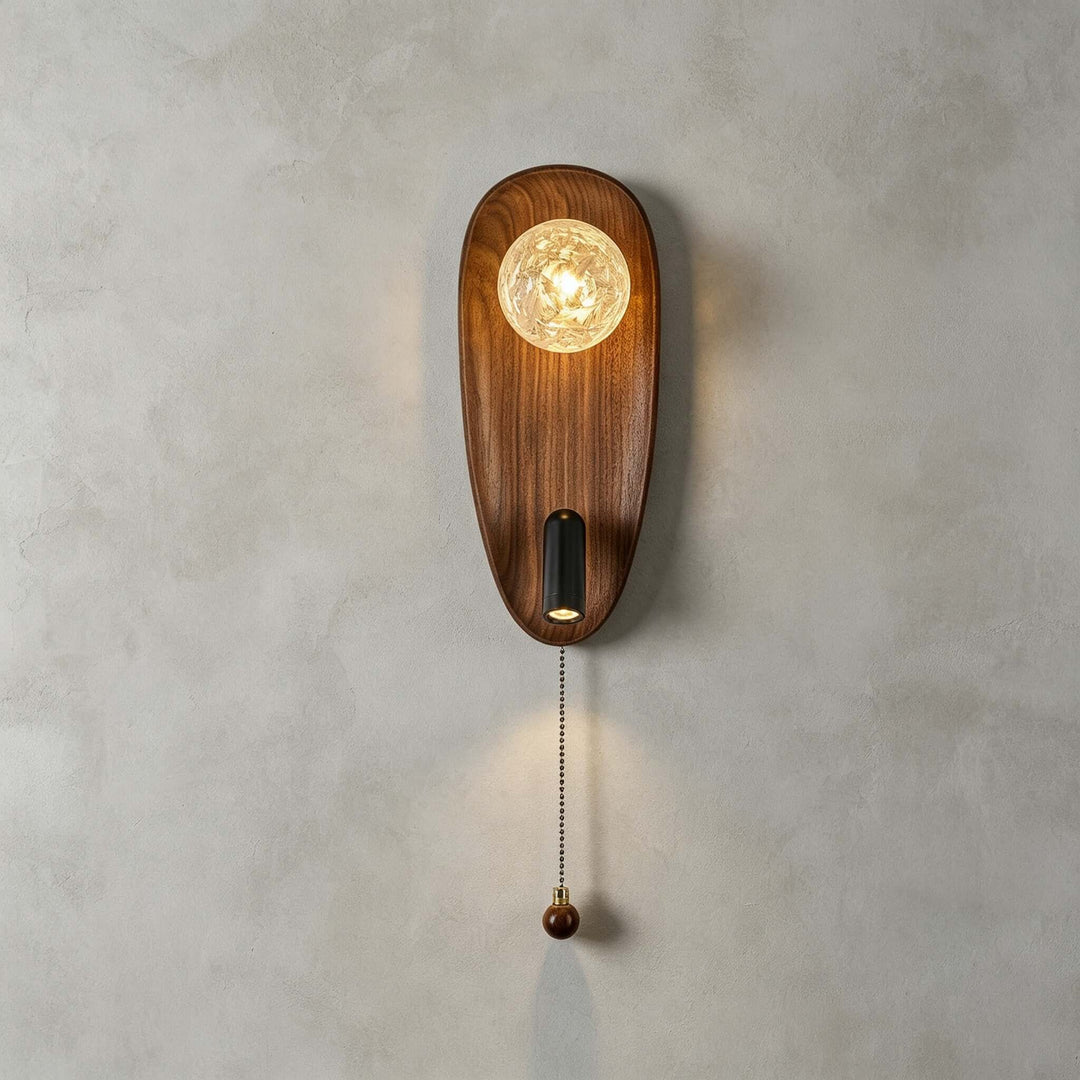 Merrin Wood Wall Sconce for Bedroom Reading and Hallway Walls