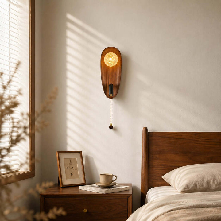 Merrin Wood Wall Sconce for Bedroom Reading and Hallway Walls