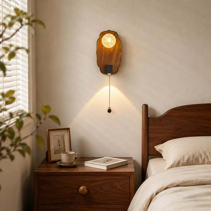 Merrin Wood Wall Sconce for Bedroom Reading and Hallway Walls