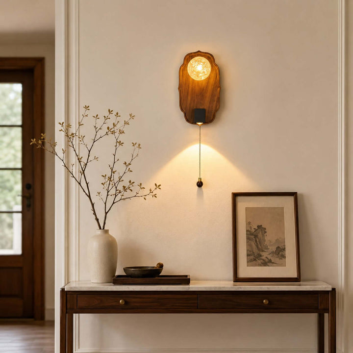 Merrin Wood Wall Sconce for Bedroom Reading and Hallway Walls