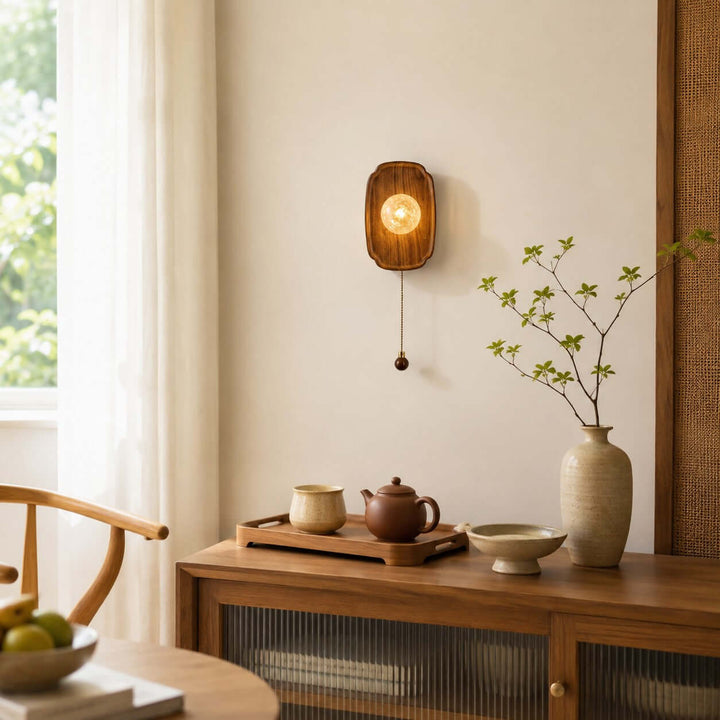 Merrin Modern Wood Wall Sconce for Bedroom and Hallway Decor