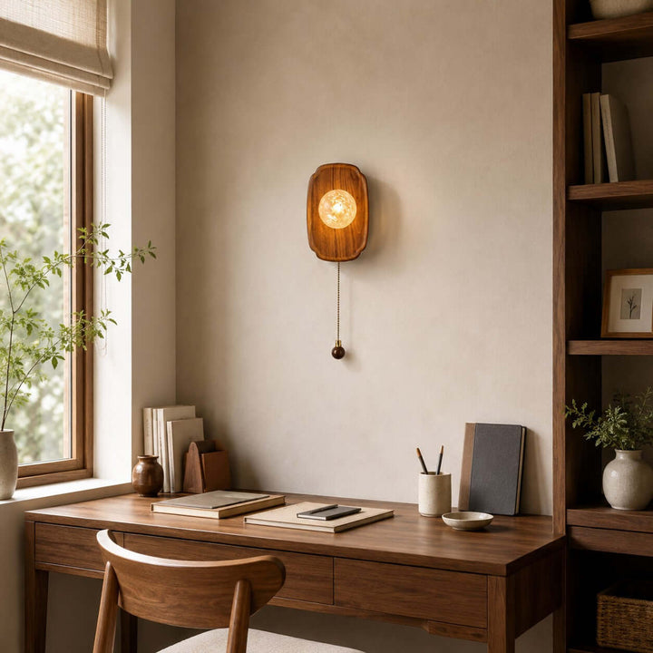 Merrin Modern Wood Wall Sconce for Bedroom and Hallway Decor