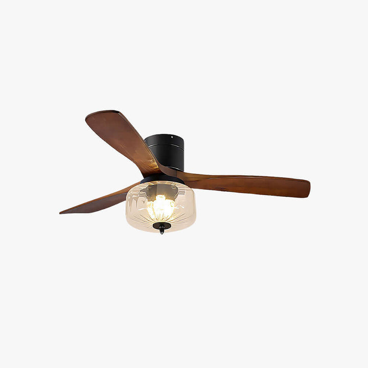Mextro Ceiling Fan Light B | Vintage Wood Dining Light
