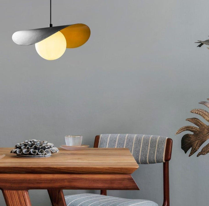 Mid Century Alabaster Pendant Light - Marble Hanging for Dining Room | Vinlighting | Vinlighting