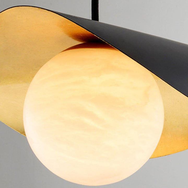 Mid Century Alabaster Pendant Light - Marble Hanging for Dining Room | Vinlighting | Vinlighting