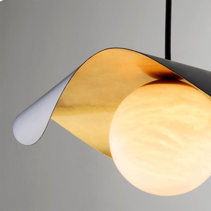 Mid Century Alabaster Pendant Light - Marble Hanging for Dining Room | Vinlighting | Vinlighting