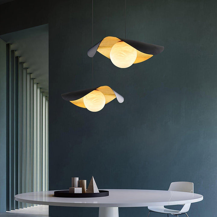 Mid Century Alabaster Pendant Light - Marble Hanging for Dining Room | Vinlighting | Vinlighting