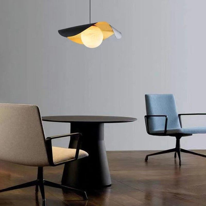 Mid Century Alabaster Pendant Light - Marble Hanging for Dining Room | Vinlighting | Vinlighting