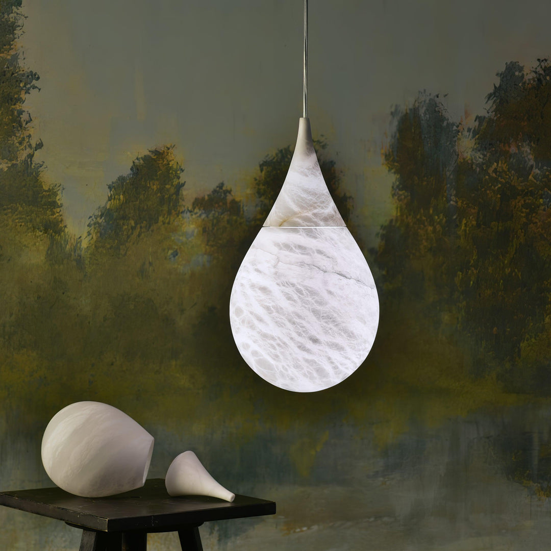 Mid Century Alabaster Prague Pendant Light | Kitchen Island Hanging | Vinlighting | Vinlighting