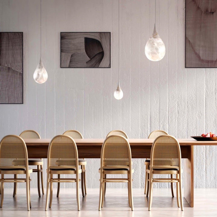 Mid Century Alabaster Prague Pendant Light | Kitchen Island Hanging | Vinlighting | Vinlighting